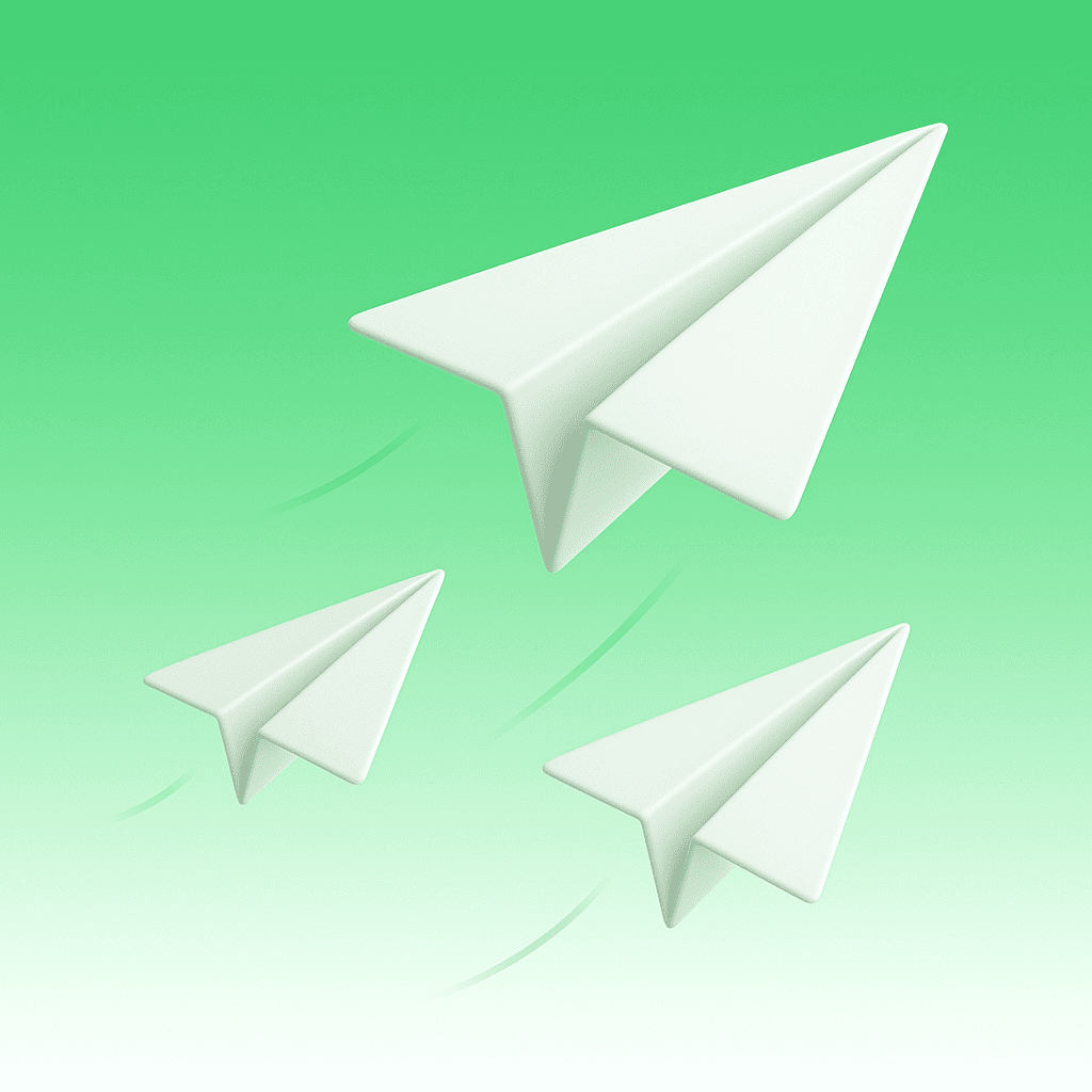 Aviões de papel do WhatsApp